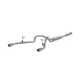 2021-2024 F-150 2.7L 3.5"L 5.0L 3" Cat Back 2.5" Dual Split Rear Aluminized Steel | Dirty Garage