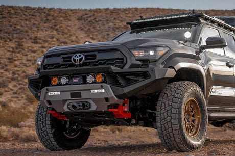 2024-2025 Tacoma Zenith Winch Bar - Textured Black - View 7 | Dirty Garage