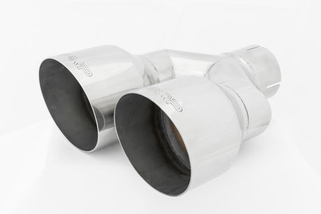 Universal T304 SS Dual Tip 4" OD 2.5" Inlet - View 4 | Dirty Garage