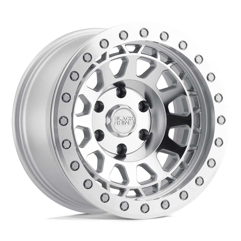 Black Rhino Primm Silver w/ Mirror Face & Machined Ring Wheel | Dirty Garage