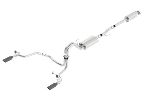 Borla 15-17 F-150 2.7/3.5L V6 EcoBoost / 5.0L V8 Black Chrome Cat-Back Touring Exhaust - View 2 | Dirty Garage