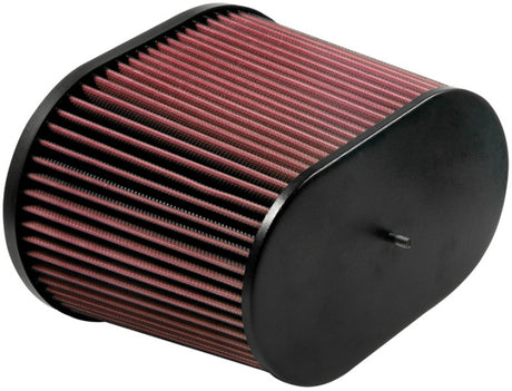 Universal Air Filter - Oval Straight - 3.688in Flange ID x 10.25in Base O/S Length x 7.875in H - View 2 | Dirty Garage