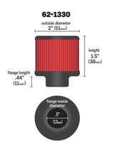 Universal Clamp On Rubber Base Crankcase Vent Filter 0.5in Flange ID 2in OD 1.5in Height - View 4 | Dirty Garage