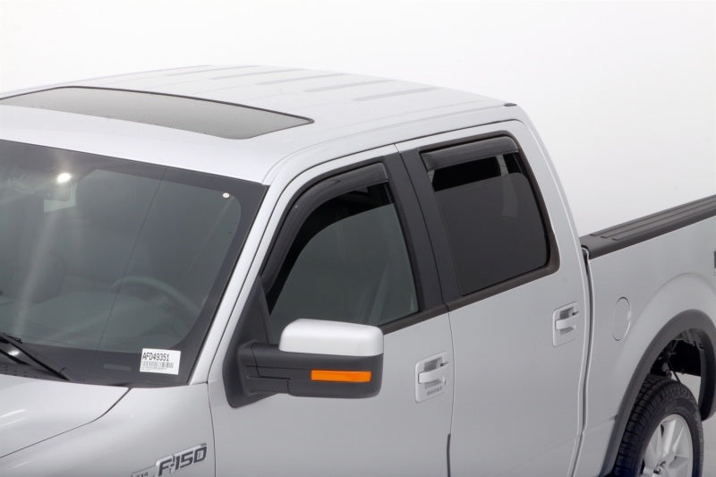 2009-2014 F-150 Supercrew Front Rear Ventvisor In-Channel Window Deflectors Smoke 4-Piece - View 2 | Dirty Garage