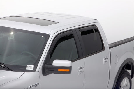 2009-2014 F-150 Supercrew Front Rear Ventvisor In-Channel Window Deflectors Smoke 4-Piece - View 2 | Dirty Garage