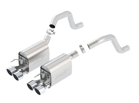Borla 06-13 Chevy Corvette C6 ZO6/ZR1 Manual Trans S-Type II Rear Section Exht Dual Rd Rolled Tips - View 3 | Dirty Garage