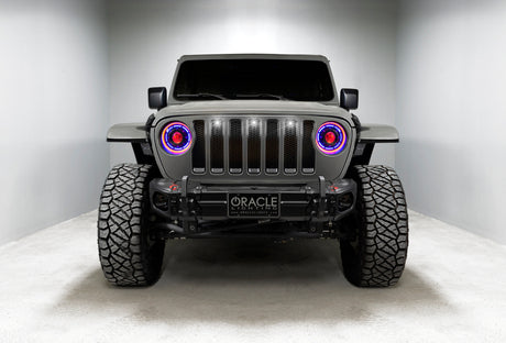 2018-2022 Wrangler Pre-Runner Style LED Grille Kit White - View 4 | Dirty Garage