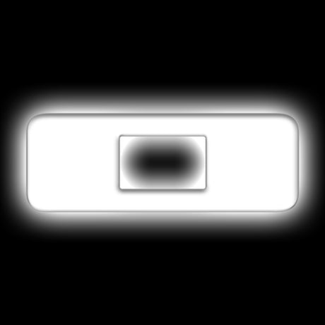 Universal Illuminated LED O Letter Badge Matte White Surface Finish - View 2 | Dirty Garage