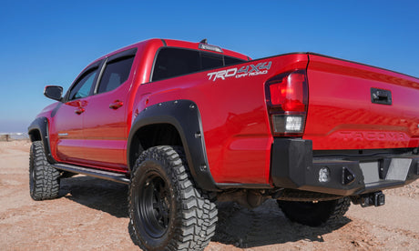 2016-2018 Tacoma Double Cab Front Rear Window Deflectors Smoke - View 5 | Dirty Garage