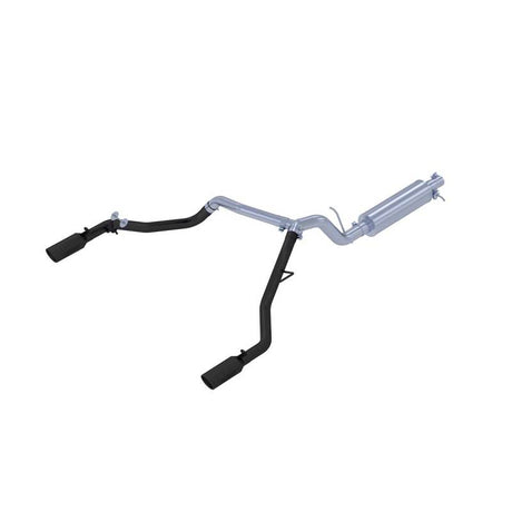 2019-2020 Ranger 2.3L 3" Dual Split Rear Outlet 4" OD Tips Black Coated Cat Back Exhaust | Dirty Garage