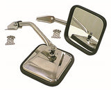 Rugged Ridge 55-86 Jeep CJ Chrome CJ-Style Side Mirror Kit | Dirty Garage