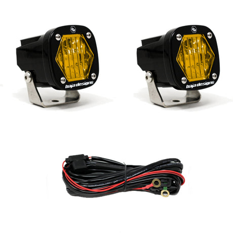 Universal S1 Amber Wide Cornering LED Light w/ Mounting Bracket Pair | Dirty Garage