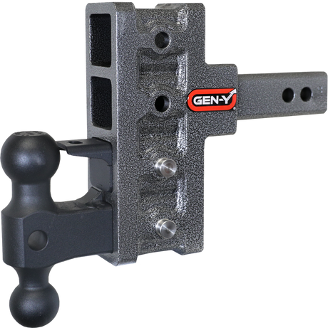 Gen-Y Mega Duty 2in Shank 5in Offset Drop 2K TW 16K Hitch w/GH-051 Dual-Ball/GH-032 Pintle Lock | Dirty Garage