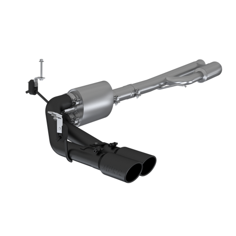2019- Chevrolet 1500 Pre-Axle Dual Side Exit 4" OD Tip Black Coated - View 2 | Dirty Garage