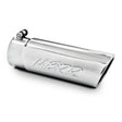 Universal 4" OD 2.5" Inlet 12" Angled Cut Rolled End Clampless No-Weld T304 Tip | Dirty Garage
