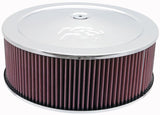 Universal Round Air Filter Assembly 5.25in ID/5in Height/5.125in Neck Flange/1 1/4in Drop Base - View 2 | Dirty Garage