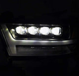 2019-2022 Ram 1500 Nova-Series LED Projector Jet Black Headlights Active Light Sequential Signal DRL - View 5 | Dirty Garage