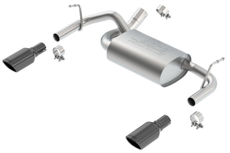 Borla 12-16 Jeep Wrangler 3.6AT/MT 4WD 2+4DR S/ SQ /RL/AC SR 2.5in, 2in Tip 3.5 sqx8 Black Chrome - View 2 | Dirty Garage