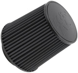 Universal Rubber Filter-Round Tapered 4.5in Flange ID x 8in Base OD x 6.625in Top OD x 8in H - View 3 | Dirty Garage
