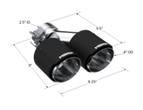 Universal Carbon Fiber Dual Tip 4" OD 2.5" Inlet - View 3 | Dirty Garage