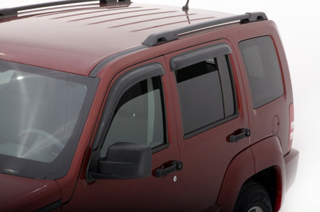2008-2014 Liberty Ventvisor Outside Mount Window Deflectors 4-Piece Smoke - View 2 | Dirty Garage