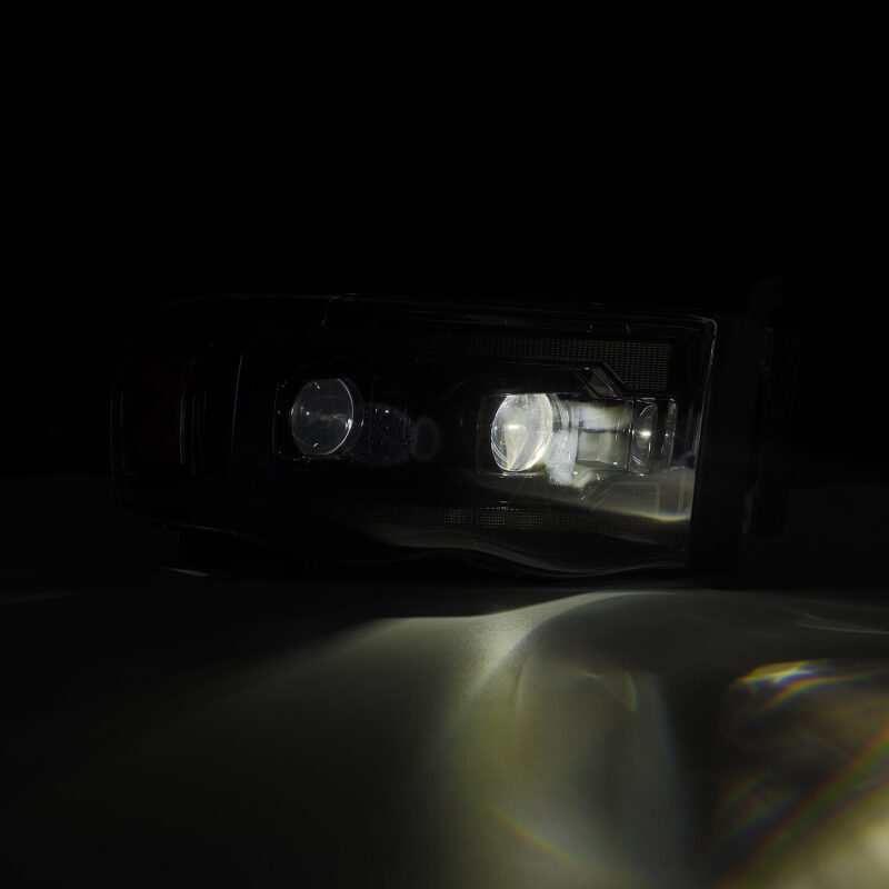2002-2005 Ram HD Luxx-Series LED Projector Headlights Alpha Black Activation Light Sequential Signal - View 4 | Dirty Garage
