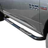 2009-2026 Ram 1500/HD CC E-Series 3" Round Black Nerf Step Bars - View 2 | Dirty Garage