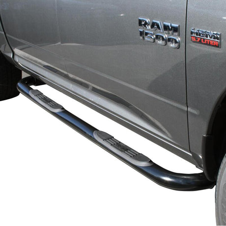 2009-2026 Ram 1500/HD CC E-Series 3" Round Black Nerf Step Bars - View 2 | Dirty Garage