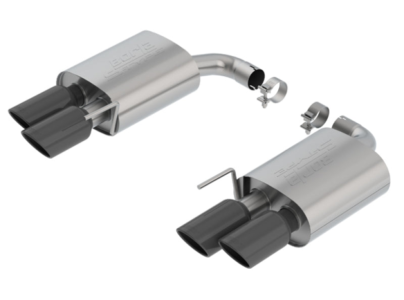 Borla 18-19 Ford Mustang GT 5.0L 2.5in S-Type Exhaust w/o Valves (Rear Section Only) - Black Chrome | Dirty Garage