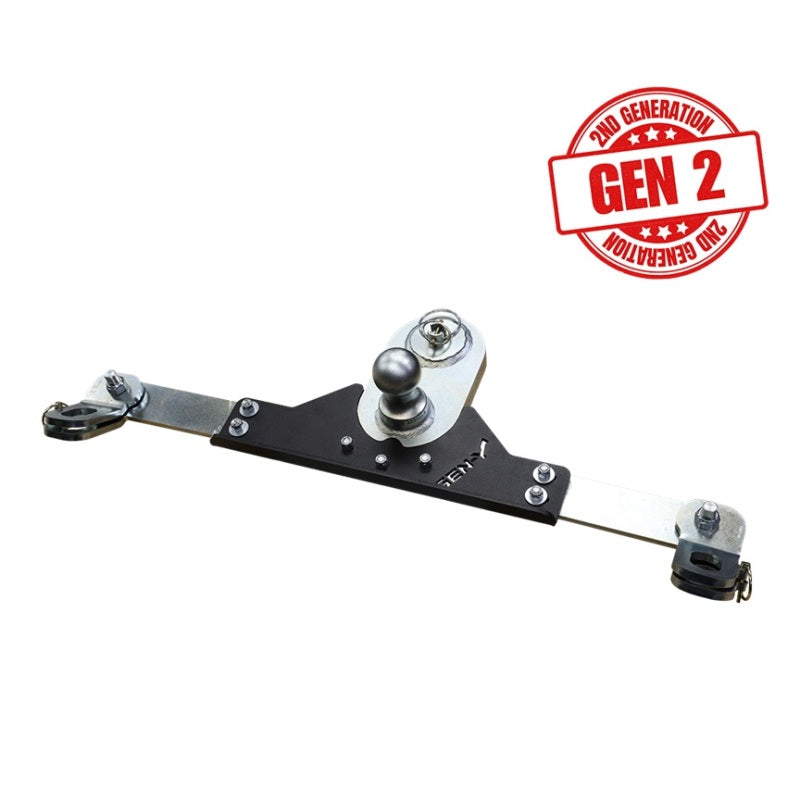 Gen-Y Dodge/RAM GoosePuck II 5in Offset Ball Puck Mount & 25K Towing w/Safety Chain Anchors - View 3 | Dirty Garage