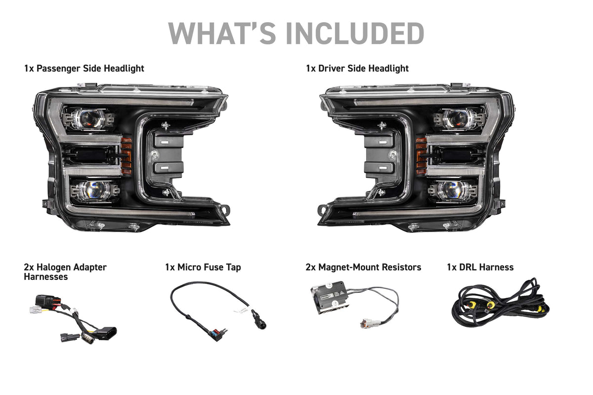 2018-2020 F-150 XB Evo Hybrid LED Headlights