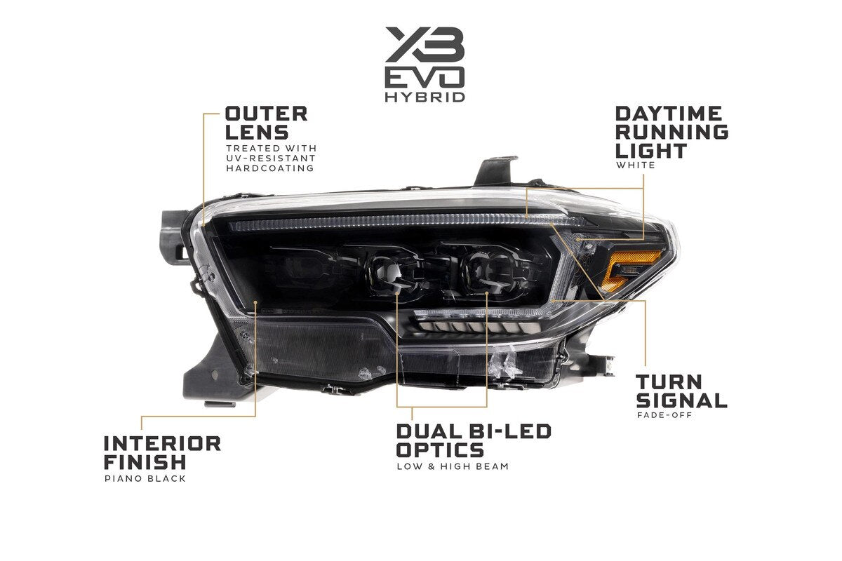 2016-2023 Tacoma XB Evo Hybrid Headlights Set (LF2-530Y)