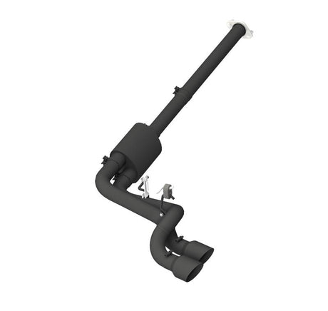 2009-2014 F-150 Pre-Axle 4.5" OD Dual Outlet 3" Black Coated Cat Back Exhaust - View 2 | Dirty Garage