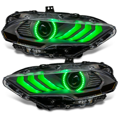 2018-2023 Mustang Dynamic ColorSHIFT LED Headlights Black Series - View 7 | Dirty Garage