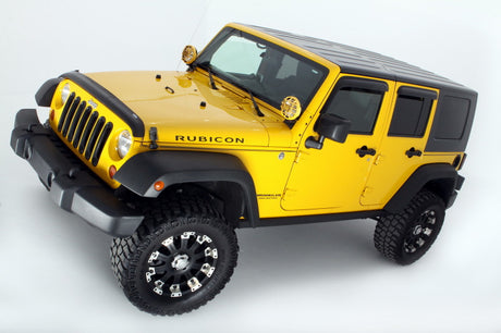 2007-2018 Wrangler Unlimited Ventvisor Outside Mount Smoke Window Deflectors 4-Piece | Dirty Garage