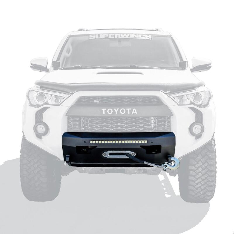 2014-2024 4Runner Pro-Series Winch Mount Black Front Bumper - View 3 | Dirty Garage