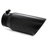 Universal 5" OD Dual Wall Angled 4" Inlet 12" Length Black Finish Tip | Dirty Garage