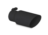 Universal Tip 4" OD 3" Inlet 10" Length Dual Wall Angled End Black - View 3 | Dirty Garage