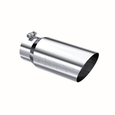 Universal 5 OD Angled Single Walled 4" Inlet 12" Length Tip - View 3 | Dirty Garage