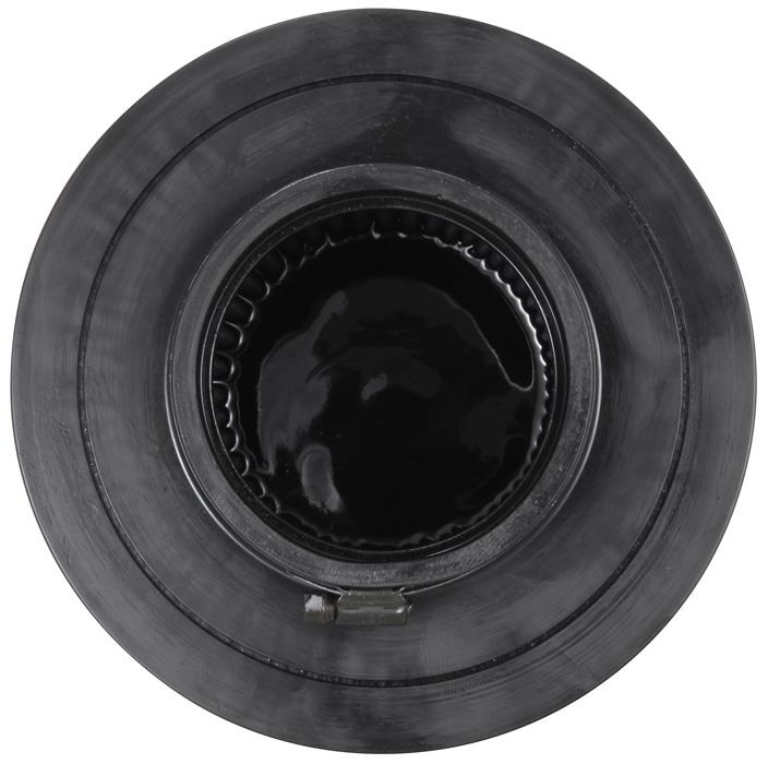 Universal Rubber Filter-Round Tapered 4in Flange ID x 8in Base OD x 6.625in Top OD x 8in H - View 6 | Dirty Garage