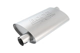Borla Universal Pro-XS Oval 2.25in Inlet / Outlet Offset Notched Muffler - View 3 | Dirty Garage
