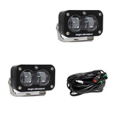 Universal S2 SAE Spot LED Pair Clear - View 3 | Dirty Garage