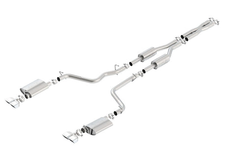 Borla 09-14 Dodge Challenger R/T 5.7L RWD 2Dr. 2.5in. ATAK CB Exhaust - Dual Split Rear Exit - View 3 | Dirty Garage
