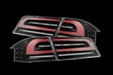 2012-2021 Model S Luxx-Series LED Tail Lights Black Red - View 2 | Dirty Garage
