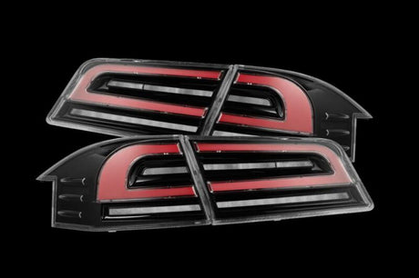 2012-2021 Model S Luxx-Series LED Tail Lights Black Red - View 2 | Dirty Garage