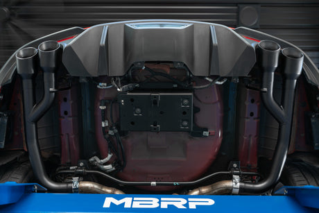 2018-2020 Mustang GT 2.5" Black Coated Dual Axle Back Exhaust 4" Dual Wall Tips - View 6 | Dirty Garage