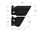 2008-2024 Superduty 6.4L 4" Inlet5" Tip Cover Set 6.75" 9.75" Black - View 3 | Dirty Garage