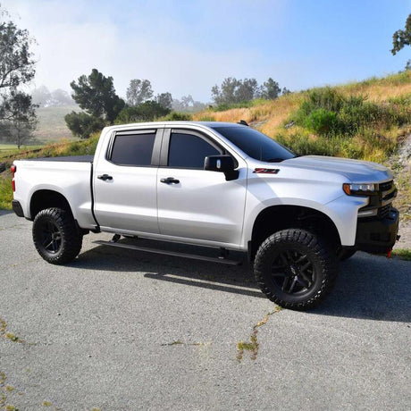2019-2026 GM 1500/HD CC Pro-E Series Black Powered Running Boards - View 8 | Dirty Garage