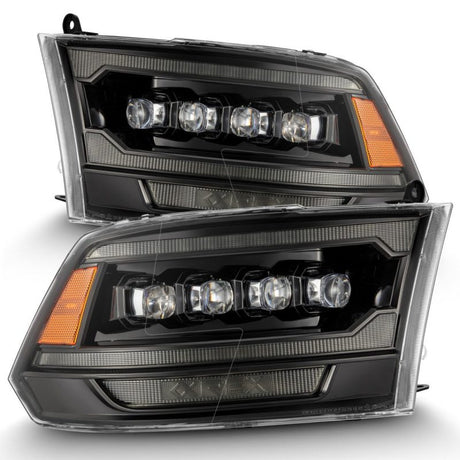 2009-2018 Ram HD Nova-Series LED Projector Alpha Black Headlights Active Light Sequential Signal DRL - View 6 | Dirty Garage