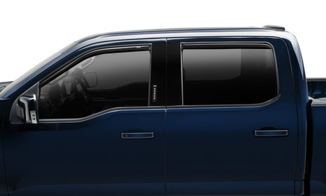 2015-2018 F-150 Supercrew Front and Rear Smoke Ventvisor In-Channel Window Deflectors 4-Piece - View 2 | Dirty Garage